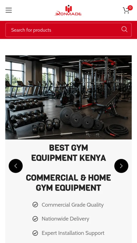Ironmade gym equipment mobile storefront